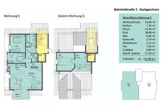 Wohnung mieten in Bahnhofstr. 7a, 79798 Jestetten, 4 Zimmerwohnung Dachgeschoss mit Tiefgaragen- und Außenstellplatz