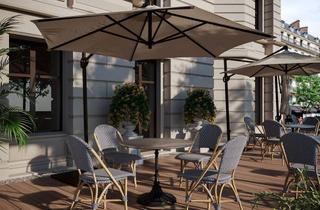 Gewerbeimmobilie kaufen in 10965 Kreuzberg, Gewerbeeinheit mit Terrasse für Espressobar, Eiscafé oder Kiosk direkt in den Riehmers Hofgarten