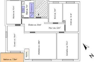 Wohnung mieten in 63589 Linsengericht, Freundliche und gepflegte 3,5-Raum-Wohnung mit Balkon und Einbauküche in Linsengericht