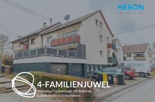 Haus kaufen in 71409 Schwaikheim, 4-FAMILIENJUWEL – Vielseitige Kapitalanlage mit Balkonen & Stellplätzen in Schwaikheim