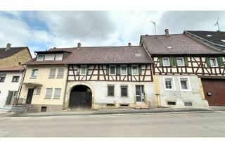 Haus kaufen in 75031 Eppingen, Sanierungsperle mit Geschichte: 8-Zimmer-Ensemble mit Scheune & Gewölbekeller im Denkmalstatus