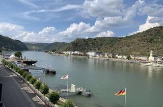 Wohnung mieten in 56329 St. Goar, Rheinblick pur aus erster Reihe! 115 m² Wfl. Maisonette mit 5 Zi., Einbauküche, Bad, schöner Altbau!
