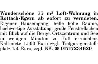 Lofts mieten in 83700 Rottach-Egern, Loft-Wohnung in Rottach-Egern