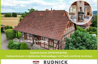 Haus kaufen in 31749 Auetal, Auetal - Rudnick bietet ENTSPANNUNG: Fachwerktraum in idyllischer Feldrandlager mit Teich und Blick ins Grüne