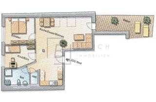 Wohnung kaufen in 87727 Babenhausen, Hoch hinaus – Lichtdurchflutete 3-Zimmer-Wohnung mit Dachterrasse (2. OG)