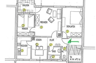 Wohnung mieten in 70736 Fellbach, Vollmöblierte 3,5-Zimmer-Wohnung mit Balkon, Dusche, Badewanne & 2 Kellern – 74 m² (Fellbach)