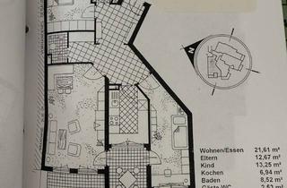 Wohnung mieten in 95447 Birken, Stilvolle 3-Raum-Erdgeschosswohnung mit Terrasse und Einbauküche in Bayreuth