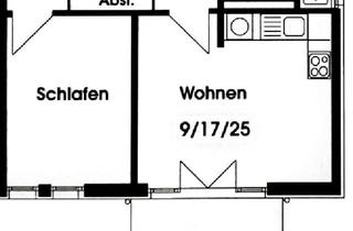 Wohnung mieten in Westendstr 71A, 63477 Maintal, Möblierte 2-Zimmer-Wohnung mit Balkon und Einbauküche in Maintal