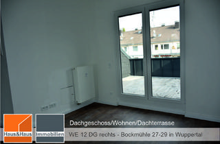 Wohnung mieten in Bockmühle 27-29, 42289 Wuppertal, Schöne 3 Zimmer Dachterrassenwohnung