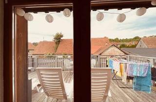 Doppelhaushälfte kaufen in 91611 Lehrberg, Charmante Doppelhaushälfte mit Dachterrasse & Kamin – saniert, einzugsbereit oder vermietbar