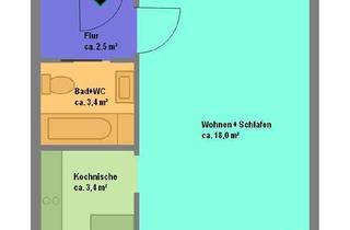 Wohnung mieten in 84032 Wolfgang, Gepflegte, sonnige 1-Zimmer-Wohnung mit Einbauküche in Landshut
