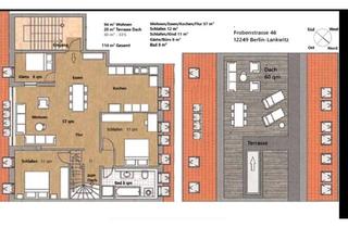 Wohnung mieten in Frobenstraße 46, 12249 Lankwitz, Ihre Oase in Lankwitz - über den Dächern von Berlin 94qm + 60qm Dachterrasse Erstbezug