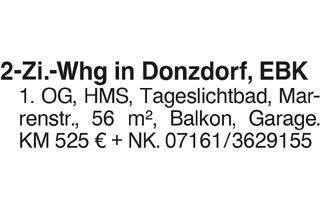 Wohnung mieten in 73072 Donzdorf, 2-Zimmer-Wohnung in Donzdorf mit