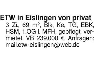 Wohnung kaufen in 73054 Eislingen, ETW i. Eislingen v. privat