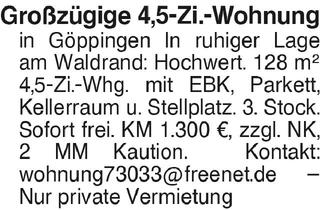 Wohnung mieten in 73037 Göppingen, Großzügige 4,5-Zimmer-Wohnung in Göppingen