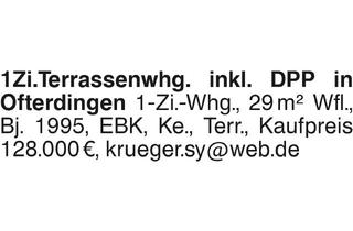 Wohnung kaufen in 72131 Ofterdingen, 1Zi.Terrassenwhg.inkl.DPP in Ofterdingen