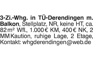 Wohnung mieten in 72072 Tübingen, 3-Zi. Whg. in TÜ-Derendingen m. Balkon