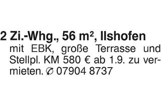 Wohnung mieten in 74532 Ilshofen, 2 Zi.-Whg. in Ilshofen
