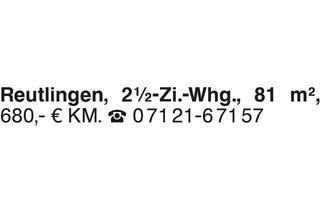 Wohnung mieten in 72768 Reutlingen, 2,5 Zi.-Whg.