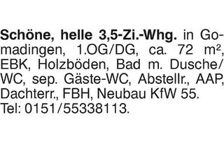 Wohnung mieten in 72532 Gomadingen, Schöne helle 3.5-Zi.-Whg.
