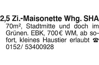 Wohnung mieten in 74523 Schwäbisch Hall, 2 Zi Whg in SHA