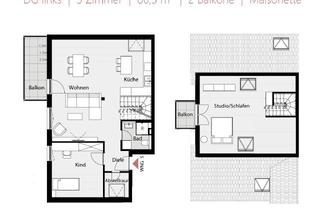 Wohnung kaufen in Ortsstraße, 76228 Stupferich, WE05 | Neubau | Maisonette | 3 Zimmer | ca. 86 m² | 2 Balkone | DG | Kellerraum