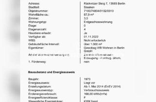 Wohnung mieten in Räcknitzer Steig, 13593 Staaken, Tauschwohnung: 3,5 Zimmer gegen 4/5 Zimmer