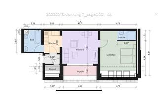 Wohnung mieten in Bahnhofstraße 27b, 06188 Landsberg, Nachmieter gesucht 2-Raum-Wohnung mit Küche, Bad und Loggia