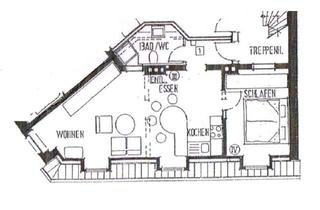 Wohnung mieten in 95447 City, **Charmante 2-Zimmer-Wohnung mit außergewöhnlichem Grundriss mitten in der Stadt**