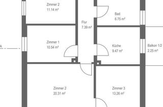 Wohnung kaufen in Schillstraße 16, 86167 Augsburg, Renovierungsbedürftige 3ZKB-Wohnung in Lechhausen