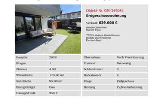 Wohnung kaufen in 75223 Niefern-Öschelbronn, Niefern-Öschelbronn - Zwei Wohnungen, ein Zuhause - neuwertige Eigentumswohnung teilbar