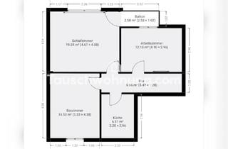 Wohnung mieten in Friedenstraße 22, 86179 Haunstetten, Tauschwohnung: Sonnige 3 Zimmer Wohnung mit Balkon und Kellerabteil