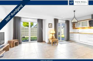 Wohnung kaufen in 26434 Wangerland, Wangerland / Hohenkirchen - Ebenerdiges Wohnen mit Stil! Eigentumswohnung mit Terrasse, Garten, Garage und Zugang zum Wangermeer