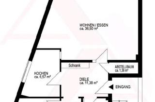 Wohnung kaufen in 40474 Düsseldorf, Düsseldorf - 3-Zimmer Erdgeschosswohnung mit Garten in Lohausen zu verkaufen