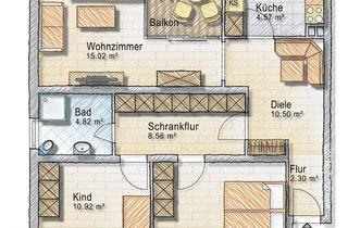 Wohnung mieten in Zieleckstraße, 36280 Oberaula, Gemütliche 3 Zi. DG-Wohnung zu vermieten.
