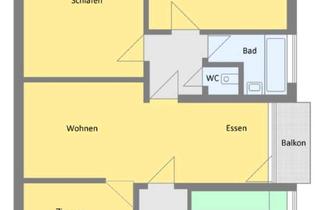 Immobilie mieten in 89075 Oststadt, 4-Zimmer-Wohnung mit Balkon in Ulm Safranberg