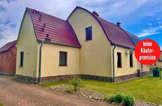 Doppelhaushälfte kaufen in 17309 Pasewalk, HORN IMMOBILIEN ++ bezugsfertige Doppelhaushälfte in Pasewalk mit Kamin und Einbauküche