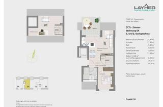 Wohnung mieten in Hinter Der Kelter, 71642 Ludwigsburg, Erstbezug - LB-Poppenweiler: sonnige 3 1/2-Zimmer-Dachgeschosswohnung * Einbauküche * TG * Aufzug