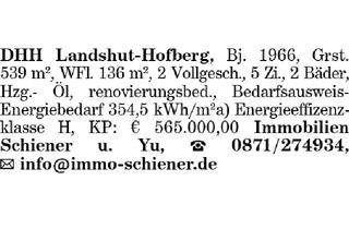 Haus kaufen in 84028 Landshut, DHH Landshut-Hofberg
