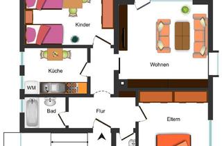 Wohnung kaufen in 88239 Wangen, Pärchenwohnung mit Home-Office: 3-Zimmer-Wohnung mit Balkon und Gartenhäuschen