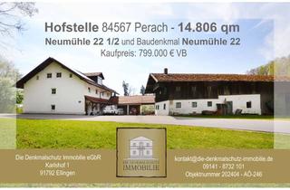 Bauernhaus kaufen in Neumühle 22 22 1/2, 84567 Perach, Hofstelle - Wohnhaus und denkmalgeschütztes Bauernhaus in Perach im Landkreis Altötting