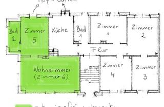 Wohnung mieten in Heibeckstr., 45711 Datteln, Barrierefreie 6-Zimmer-EG-Wohnung mit Garten, Terrasse und Einbauküche - Gewerbeoption vorhanden