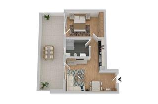 Wohnung mieten in 94060 Pocking, 2-Zimmer-Wohnung mit Dachterrasse in zentraler Lage von Pocking!