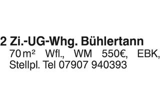 Wohnung mieten in 74424 Bühlertann, 2 Zi.-UG-Whg.