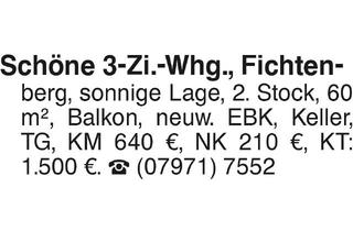 Wohnung mieten in 74427 Fichtenberg, 3.-Zi.-Whg., Fichten