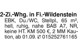 Wohnung mieten in 74579 Fichtenau, 2-Zi.-Whg. in FI-Wildenstein