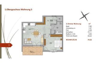 Wohnung mieten in Buchenweg, 88457 Kirchdorf, Großzügige 2-Zimmer-Wohnung mit tollem Balkon