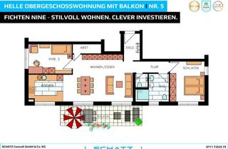 Wohnung kaufen in 71287 Weissach, Helle Obergeschosswohnung mit großem Balkon