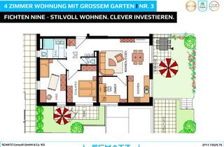 Wohnung kaufen in 71287 Weissach, 4-Zimmer Wohnung mit 40m² Garten I Nr. 3