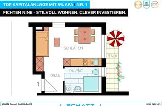 Wohnung kaufen in 71287 Weissach, Top Kapitalanlage mit 5% AfA I Nr. 1